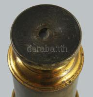 Antik távcső, sérüléssel, h: 19 cm