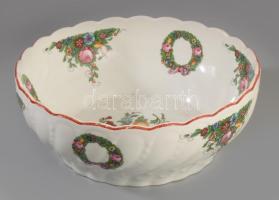 M&amp;Z porcelán gyümölcsös tál. Matricás, jelzett, hibátlan d: 24 cm