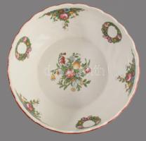 M&amp;Z porcelán gyümölcsös tál. Matricás, jelzett, hibátlan d: 24 cm