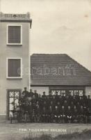 Kohlberg Fire Station with a group of volunteer firefighters photo