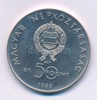 1988. 50Ft Cu-Ni "Világ Vadvédelmi Alap - Kékvércse" T:BU Adamo EM101