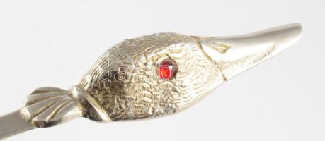 Kacsafejes ezüstözött levélbontó, h: 24 cm