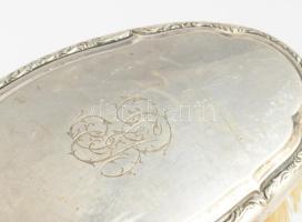 Ezüst (Ag) borítású kefe, jelzett, h: 19,5 cm