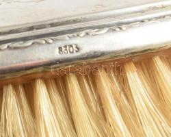 Ezüst (Ag) borítású kefe, jelzett, h: 19,5 cm