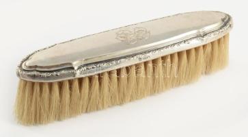 Ezüst (Ag) borítású kefe, jelzett, h: 14,5 cm