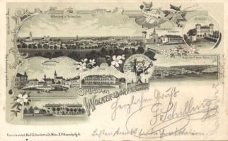 1898 Wolkersdorf with Railway Station litho
