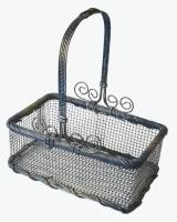 Régi fém áttört kosár 27 cm