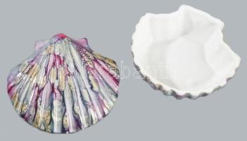 Kagyló alakú porcelán bonbonniere, jelzés nélkül, hibátlan 11 cm