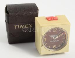 Timex mini-alarm utazóóra, tokban, 4x4 cm