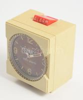 Timex mini-alarm utazóóra, tokban, 4x4 cm