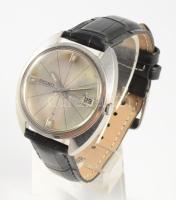 Seiko automata karóra, szíjjal, működik, d: 36mm