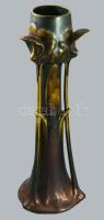 Szecessziós irizáló váza. ca 1900. Formaszámmal jelzett, restaurált. 38 cm /// Art Nouveau iridescen...