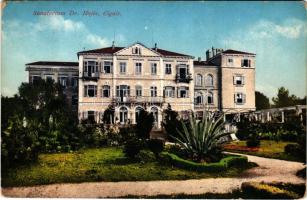 Mali Losinj, Lussinpiccolo; Cigale, Dr. Hajós szanatórium / Kuranstalt / Cikat, sanatorium spa (kopott sarkak / worn corners)