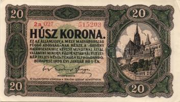 1920. 20K (4x) 2db egymásutáni sorszámokkal T:I-,II+