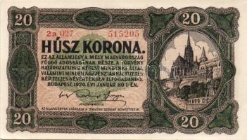 1920. 20K (4x) 2db egymásutáni sorszámokkal T:I-,II+