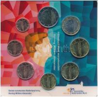 Hollandia 2014. 1c - 2E (8xklf) forgalmi sor karton lapon T:UNC Netherlands 2014. 1 Cent - 2 Euro (8xdiff) circulating coin set in cardboard sheet C:UNC