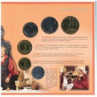 Ausztria 1999. 10gr-20Sch (6xklf) forgalmi sor karton díszlapon T:UNC
Austria 1999. 10 Groschen - 2...
