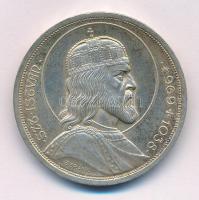 1938. 5P Ag "Szent István" T:AU,XF patina, korábbi tisztításból származó felületi karcok
...