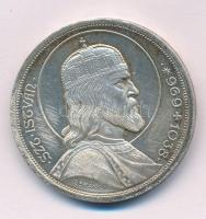 1938. 5P Ag "Szent István" T:AU,XF patina, korábbi tisztításból származó felületi karcok
...