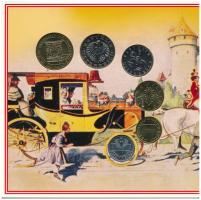 Ausztria 2000. 10gr-20Sch (6xklf) forgalmi sor karton díszlapon T:UNC
Austria 2000. 10 Groschen - 2...