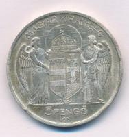 1939. 5P Ag "Horthy balra" T:XF patina, korábbi tisztításból származó felületi karcok Adamo P8.2