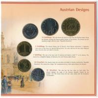 Ausztria 2001. 10gr-20Sch (6xklf) forgalmi sor karton díszlapon T:UNC
Austria 2001. 10 Groschen - 2...