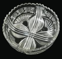 Ólomkristály kínáló, hibátlan, 19x8 cm