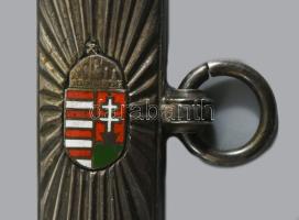 cca 1935-1940 Magyar Királyi Testőrség, tiszti dísztőr, maratott mintával és aranyozott középcímerre...