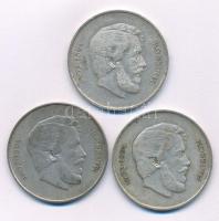 1947. 5Ft Ag "Kossuth" (3x) T:XF,VF patina, korábbi tisztításból származó felületi karcok
...