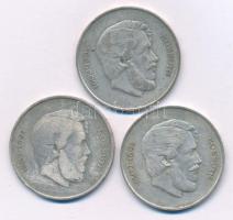 1947. 5Ft Ag "Kossuth" (3x) T:XF,VF patina, korábbi tisztításból származó felületi karcok
...