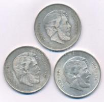 1947. 5Ft Ag "Kossuth" (3x) T:XF,VF patina, korábbi tisztításból származó felületi karcok
...