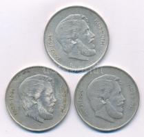 1947. 5Ft Ag "Kossuth" (3x) T:XF,VF patina, korábbi tisztításból származó felületi karcok
...