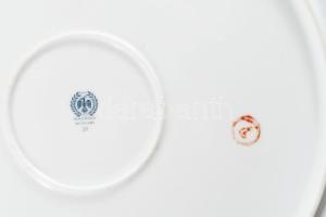 Hollóházi Jurcsák László által tervezett falitányér, matricás, jelzett, hibátlan, d: 25 cm