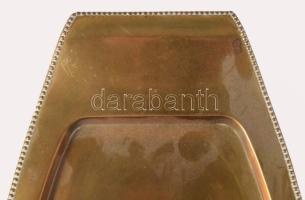 Szecessziós alpakka levéltartó tálca, 30x14 cm