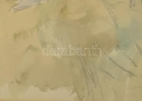 Bernáth Aurél (1895-1982): Tulipánok, 1930 körül. Tus, papír, jelzett. Hátoldalán londoni képkeretez...