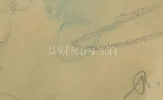 Bernáth Aurél (1895-1982): Tulipánok, 1930 körül. Tus, papír, jelzett. Hátoldalán londoni képkeretez...