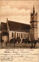 1933 Beszterce, Bistritz, Bistrita; Evangélikus templom. Gustav Zikeli kiadása / Biserica ev. luth. / Ev. Kirche / Lutheran church (EK)