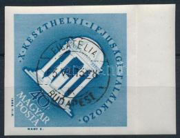 1963 Nagy idők - nagy események Keszthelyi Ifjúsági Találkozó vágott ívszéli bélyeg