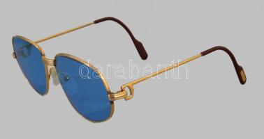 Cartier napszemüveg. Eredeti. Aranyozott jelzett, Junior méret 13 cm, karcmentes