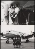 Swiss Air Lines fotók, 5 db, 12x17 cm