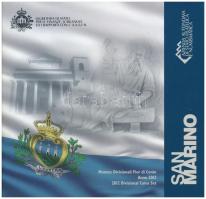 San Marino 2012R 1c-2E (8xklf) forgalmi sor eredeti tokban T:UNC San Marino 2012R 1 Cent - 2 Euro (8xdiff) coin set in original case C:UNC
