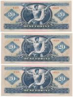 1969. 20Ft (3x) sorszámkövetők "C 842 196549 - C 842 196551" T:UNC
Adamo F15