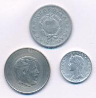 1963. 5f Al elfordult hátlap + 1967. 1Ft Al elfordult hátlap + DN 5Ft Cu-Ni esztergált, csak az értékjelzés látható T:vegyes