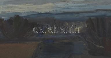 Szilágyi Elek (1933-2016): Utca. Olaj, farost. Jelzett. Hátoldalán Képcsarnok Vállalat címkéjével. Ü...