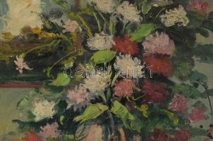 Benedek György (1934-): Csendélet festménnyel. Olaj, vászon. Jelzett. Fakeretben, 60×50 cm