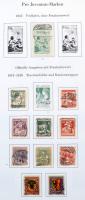 1912-1979 Svájc szinte teljes használt Pro Juventute és Patria gyűjtemény, előnyomott svájci 34 albu...