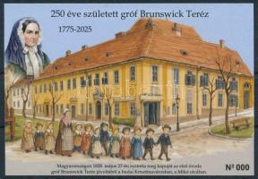 2025 250 éve született gróf Brunswick Teréz MINTA emlékív