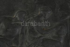 cca 1910 Claude Michel (Clodion) francia szobrász sorozatban gyártott bronz relief műalkotásának gip...