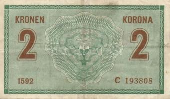 Ausztria/Osztrák-magyar Bank 1914. 2K (10x) legtöbb vastag "C"-vel T:II-,III,III-