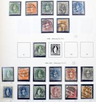 1881-1980 Svájc szinte teljes használt gyűjtemény, Pro Juventute és Patria nélkül, légiposta és port...